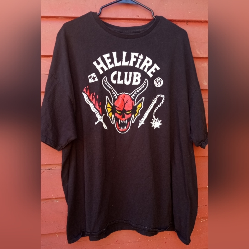 Stranger Things Hellfire Club T-shirt Mens 3X